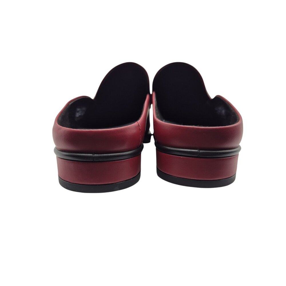 ECCO Women's Shoes Mules Size 6 6.5 US 37 EU Red Leather Croc Embossed (192 - Picture 9 of 13